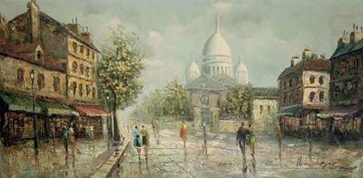 Henri Royer Montmartre sous la pluie, unknow artist